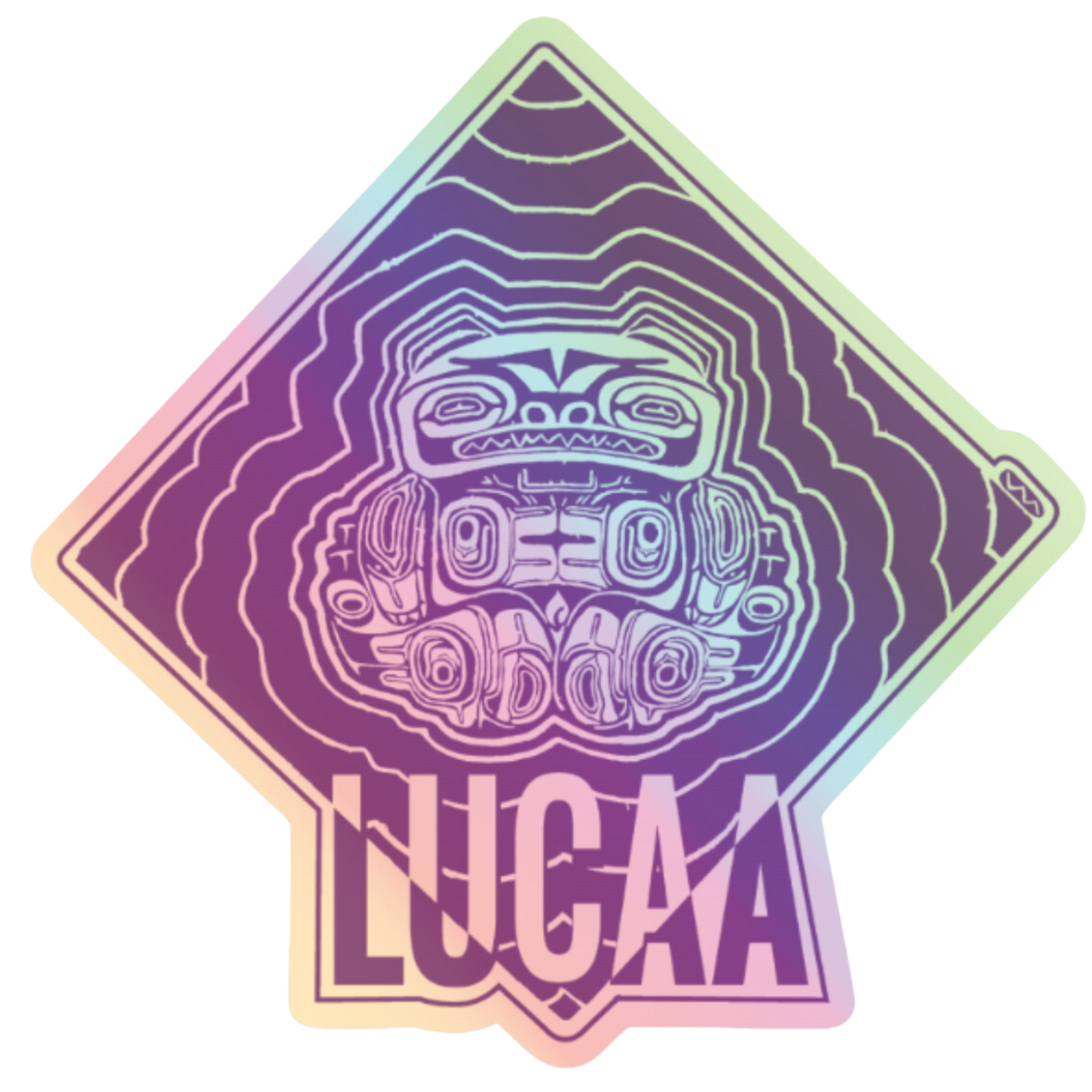 'LUCAA' HOLOGRAPHIC STICKER